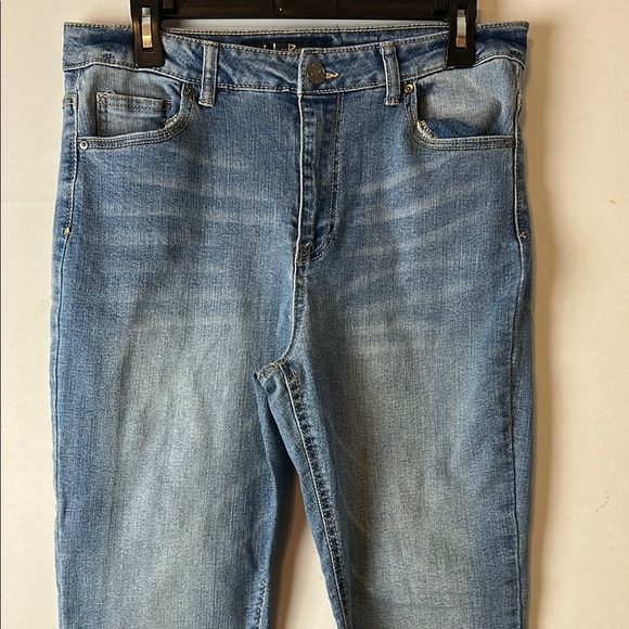 Indigo Rein 30WX32X 1/2 Distressed Flared Wide Leg Denim Jeans Light Blue - Picture 2 of 11